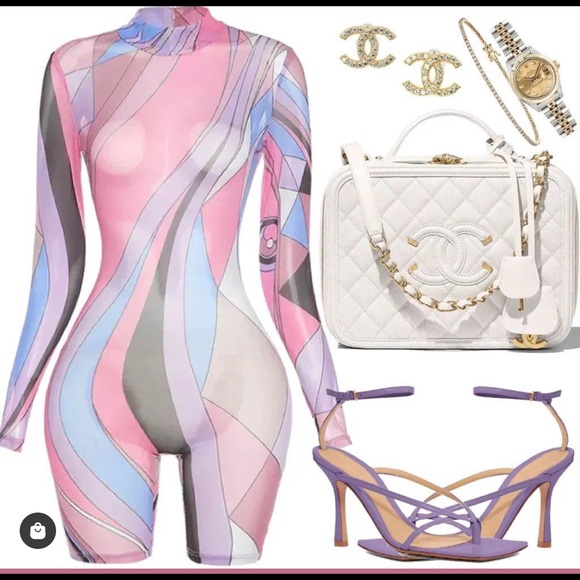 🔥Turtleneck mesh stretchy romper.🔥🔥 - Picture 2 of 10